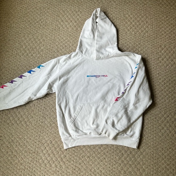 SHADOW HILL WHITE LIGHTNING BOLT HOODIE - Picture 1 of 5